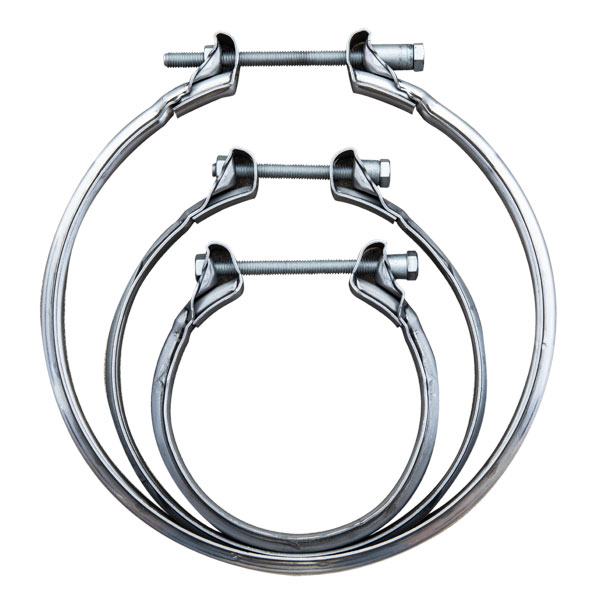 CVS® P & PU clamps: large diameter Belly Band & V-Band clamps - Caillau